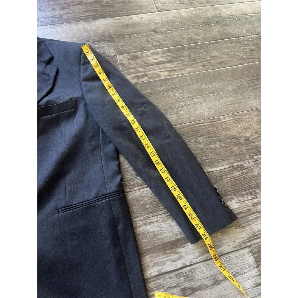 37R Blazer 100% Wool‎ Pronto Uomo Comfort Stretch Suit Black Jacket Sport Coat